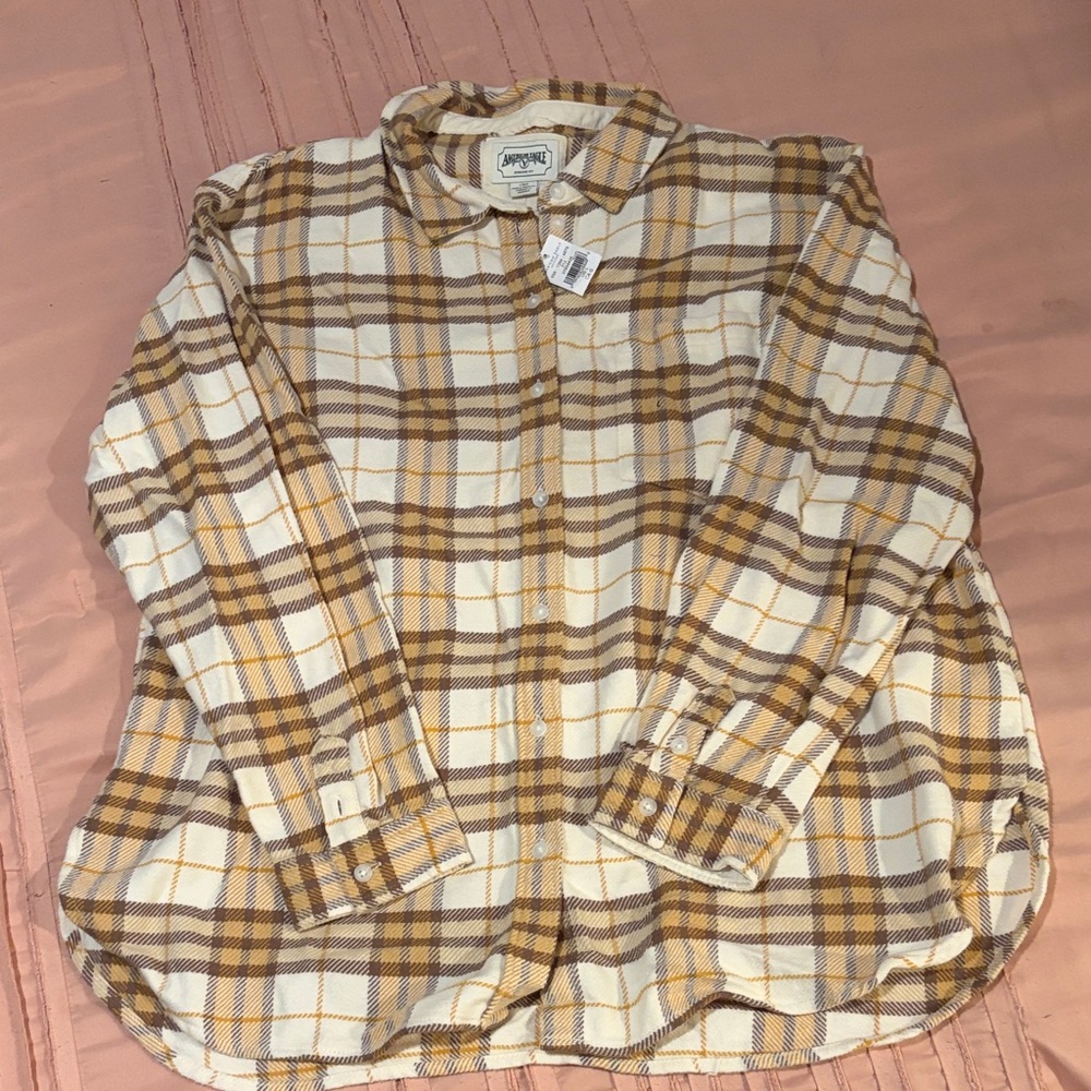 Plaid Button-Up Shirt